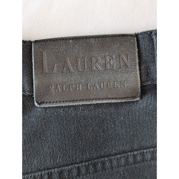 Lauren Ralph Lauren Pants Womens 8 Black Denim Jeans Straight Casual High Rise‎ - Picture 4 of 10